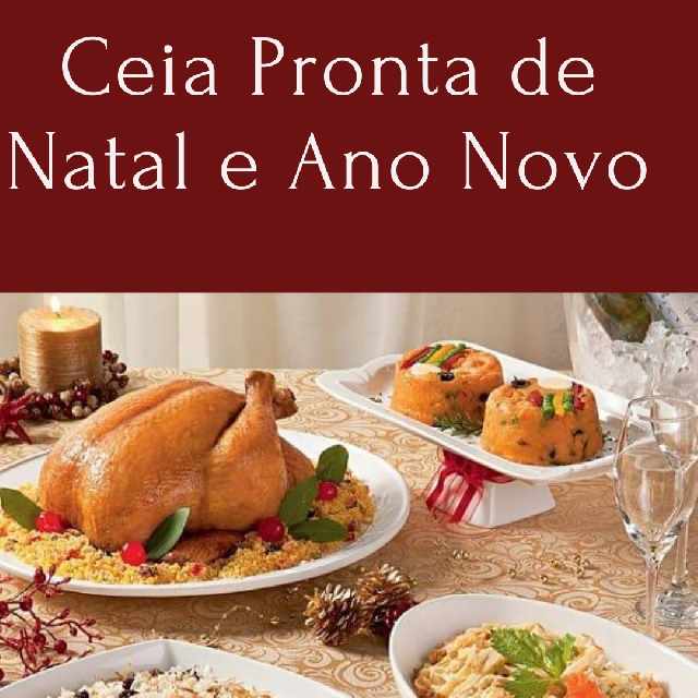Ceia de natal e ano novo pronta